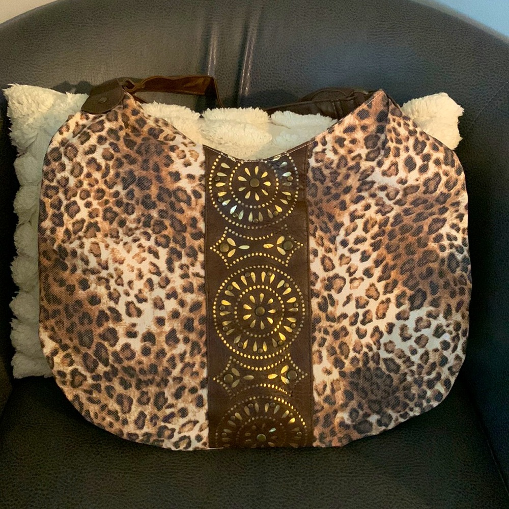 Del Mano leopard handbag NWT